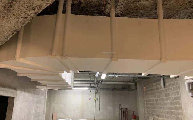 Conduit de ventilation en staff coupe-feu — Méthodes de calorifugeage